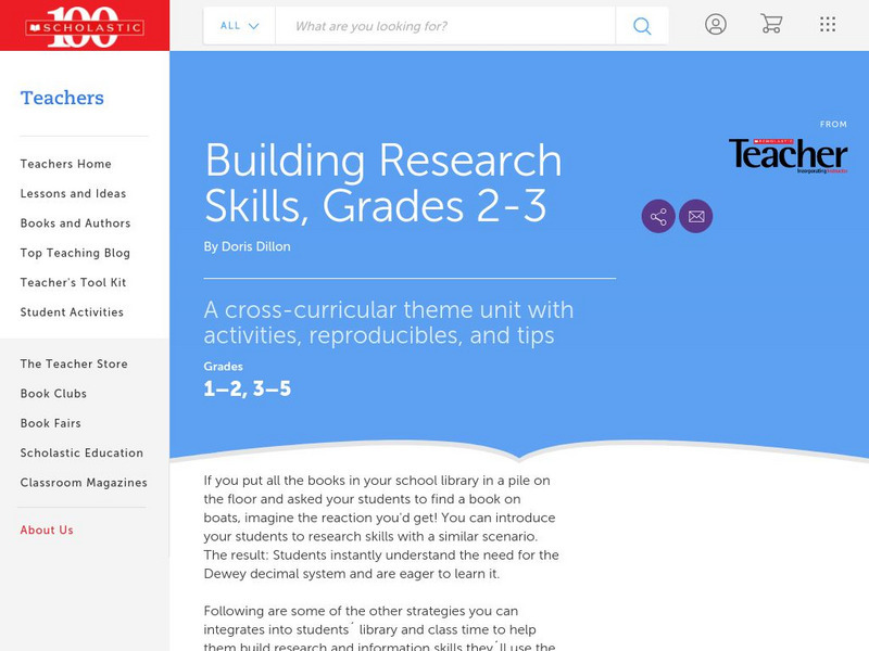 Scholastic Instructor: Building Research Skills 2 3 Article Scholastic Instructor: Building Research Skills 2 3 Article