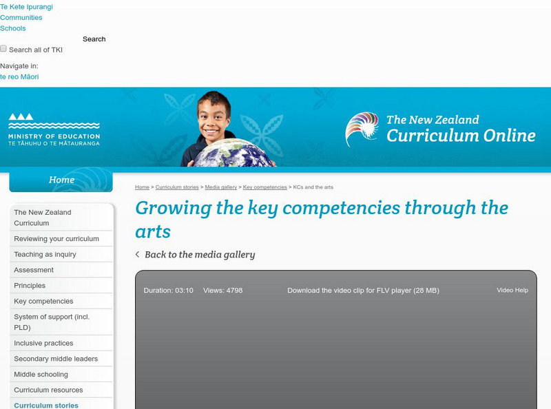 Te Kete Ipurangi: Growing the Key Competencies Through the Arts Instructional Video Te Kete Ipurangi: Growing the Key Competencies Through the Arts Instructional Video