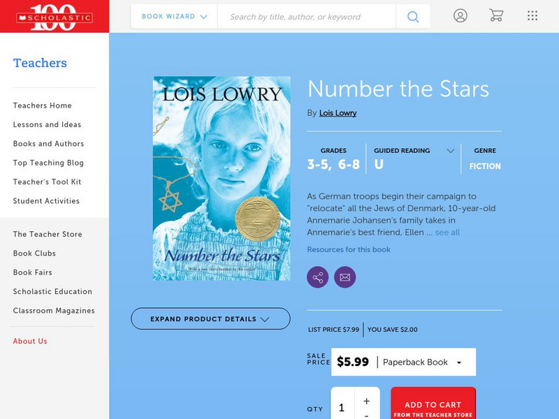 Scholastic: Number the Stars by Lois Lowry Handout