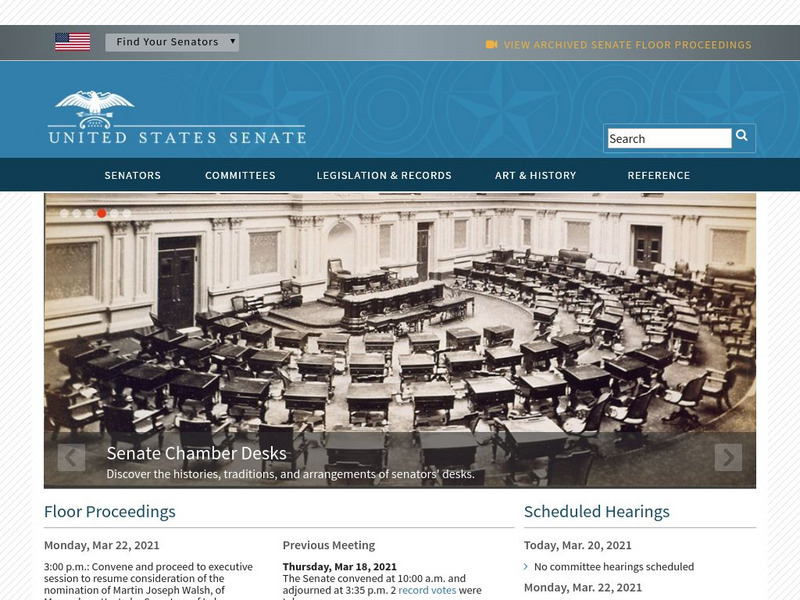 United States Senate Website United States Senate Website