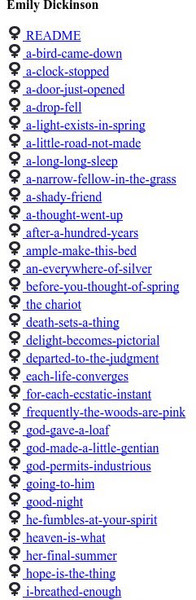 University of Maryland: Women's Studies Database: Emily Dickinson Poems Website University of Maryland: Women's Studies Database: Emily Dickinson Poems Website