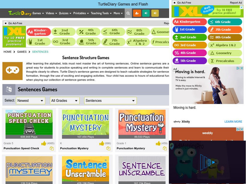 Turtle Diary: Sentence Structure Games Interactive Turtle Diary: Sentence Structure Games Interactive