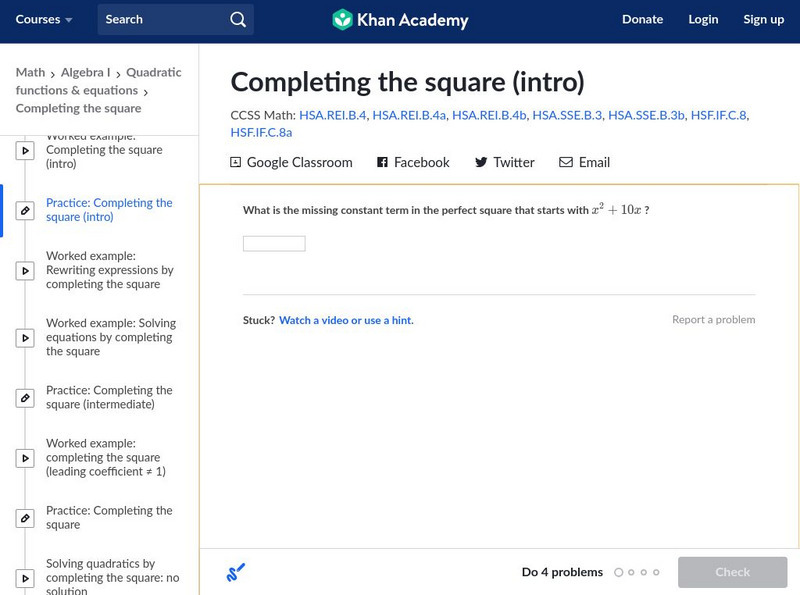 Khan Academy Completing The Square Intro Unit Plan For 9th 10th Khan Academy Completing The Square Intro Unit Plan For 9th 10th