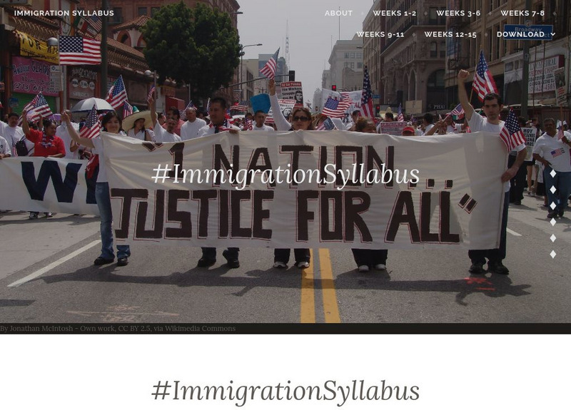 University of Minnesota: Immigration Syllabus: Weeks 1 2 Lesson Plan University of Minnesota: Immigration Syllabus: Weeks 1 2 Lesson Plan