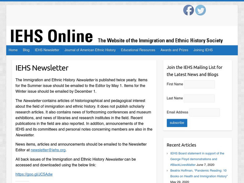 Iehs: Iehs Newsletter Article Iehs: Iehs Newsletter Article