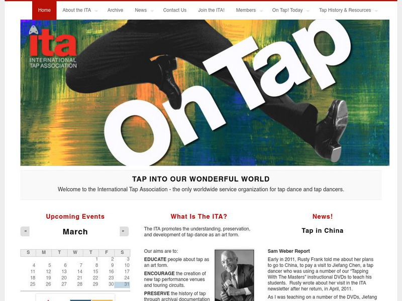 International Tap Association: An Ongoing History of Rhythm Website International Tap Association: An Ongoing History of Rhythm Website
