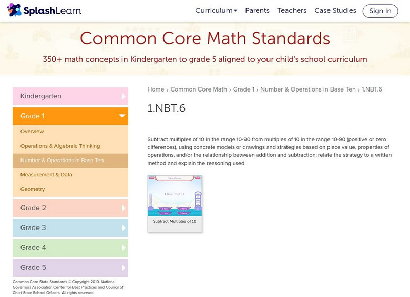 Splash Learn: Common Core Math Standards 1.nbt.6 Interactive Splash Learn: Common Core Math Standards 1.nbt.6 Interactive