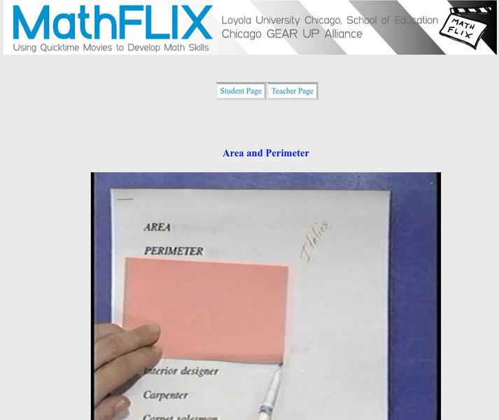 Math Flix: Area and Perimeter Explanation Instructional Video Math Flix: Area and Perimeter Explanation Instructional Video