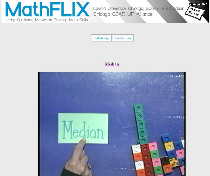 Math Flix: Statistics: Median Part 1 Instructional Video