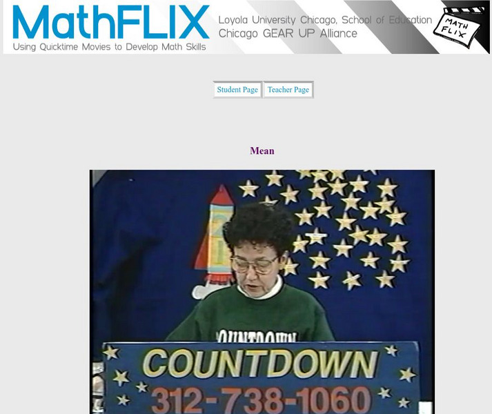 Math Flix: Statistics: Mean Part 1 Instructional Video