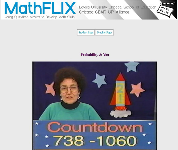 Math Flix: Probability and You Instructional Video Math Flix: Probability and You Instructional Video