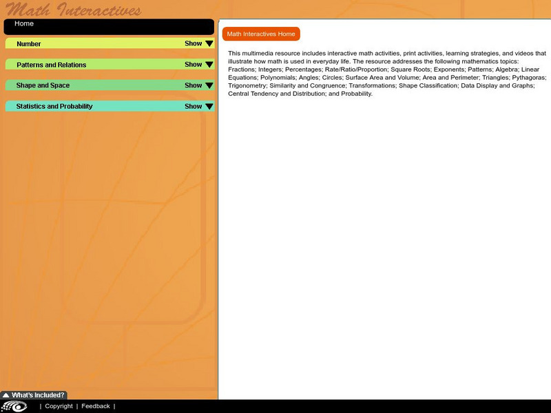 Learn alberta.ca: Math Interactives: Integers (Video Interactive) Instructional Video