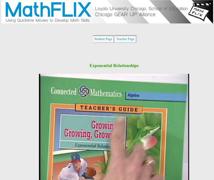 Math Flix: Patterns: Exponential Relationships 1 Instructional Video Math Flix: Patterns: Exponential Relationships 1 Instructional Video