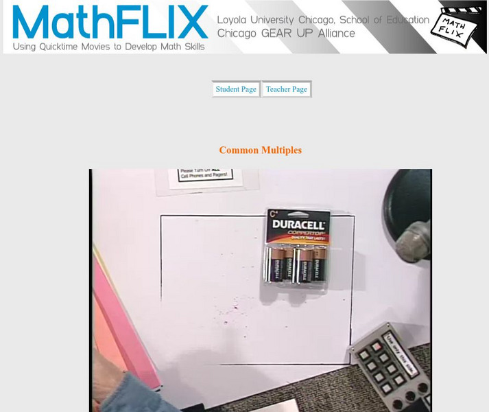 Math Flix: Common Multiples Instructional Video