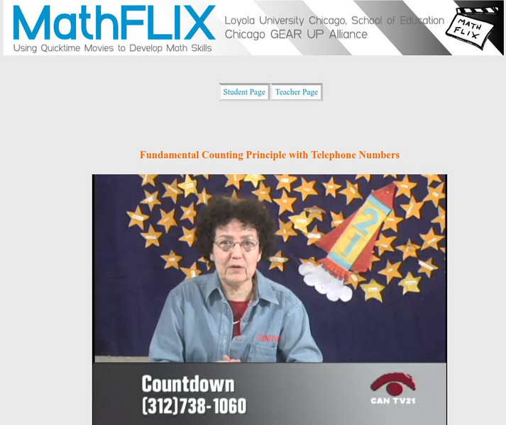Math Flix: Fundamental Counting Principle Phone Activity Instructional Video
