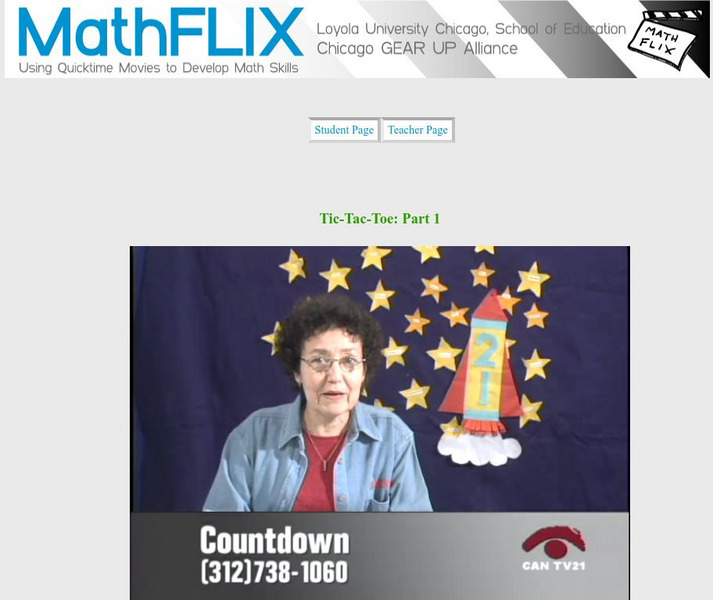 Math Flix: Coordinate Plane Graphing: Tic Tac Toe 1 Instructional Video