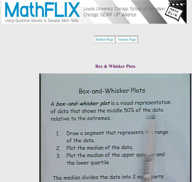 Math Flix: Graphs: Box and Whisker Plots Instructional Video