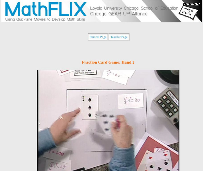 Math Flix: Fun With Fractions: Fraction Card Game: Hand 2 Instructional Video Math Flix: Fun With Fractions: Fraction Card Game: Hand 2 Instructional Video