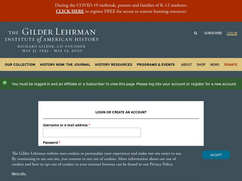 Gilder Lehrman Institute: Immigration and Migration Website Gilder Lehrman Institute: Immigration and Migration Website