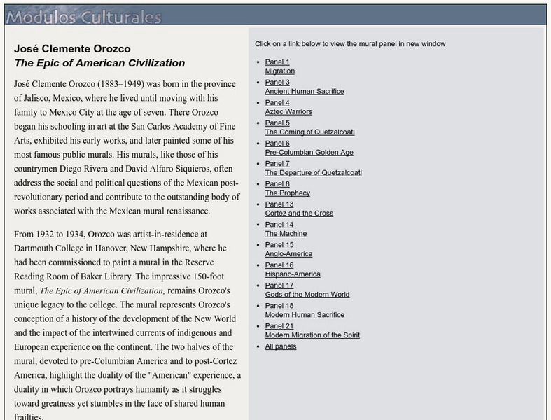 Dartmouth College: Jose Clemente Orozco Handout