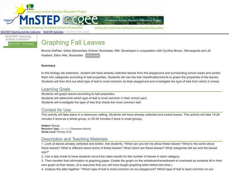 Serc: Graphing Fall Leaves Lesson Plan