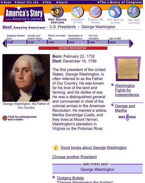 Loc: America's Story: George Washington Handout Loc: America's Story: George Washington Handout