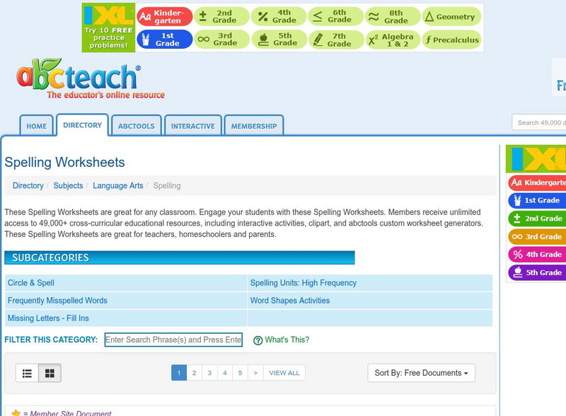 Abcteach: Spelling Unit Plan Abcteach: Spelling Unit Plan