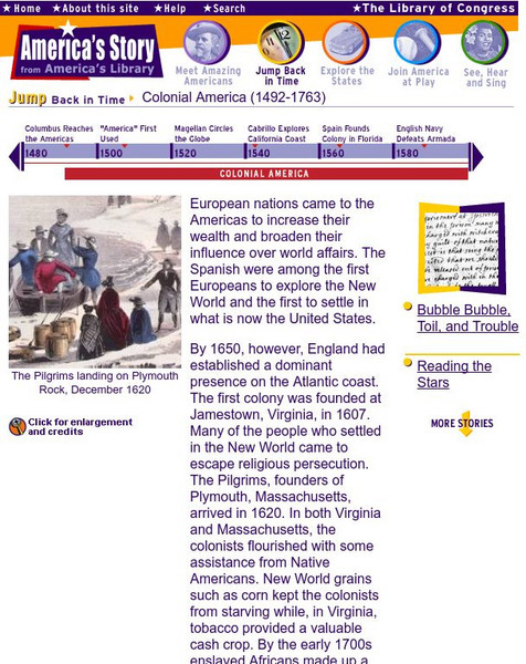 Loc: America's Story: Colonial America Activity Loc: America's Story: Colonial America Activity