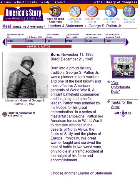 Loc: America's Story: George S. Patton Handout Loc: America's Story: George S. Patton Handout
