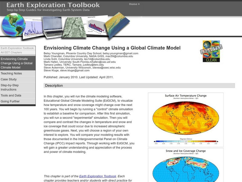 Serc: Envisioning Climate Change Using a Global Climate Model Lesson Plan