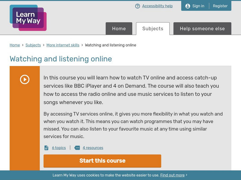 Learn My Way: Watching and Listening Online Unit Plan Learn My Way: Watching and Listening Online Unit Plan
