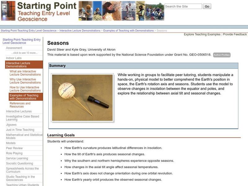 Serc: Seasons Lesson Plan Serc: Seasons Lesson Plan