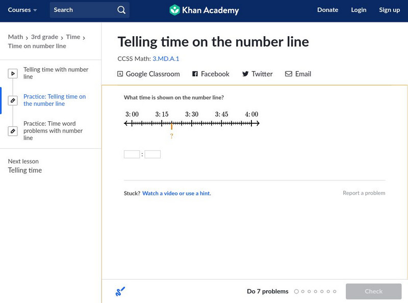 Khan Academy: Telling Time on the Number Line Unit Plan Khan Academy: Telling Time on the Number Line Unit Plan