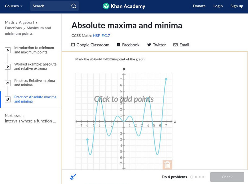 Khan Academy: Absolute Maxima and Minima Unit Plan Khan Academy: Absolute Maxima and Minima Unit Plan