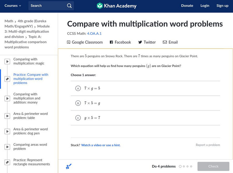 Khan Academy: Compare With Multiplication Word Problems Unit Plan Khan Academy: Compare With Multiplication Word Problems Unit Plan