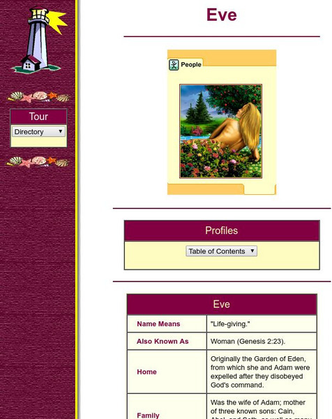 Bible Profile: Eve Website Bible Profile: Eve Website