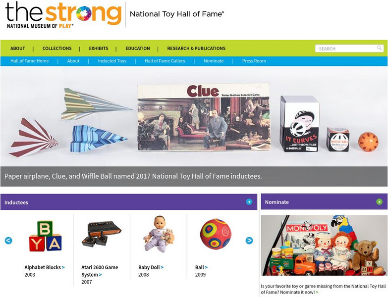 Strong: National Toy Hall of Fame Website Strong: National Toy Hall of Fame Website