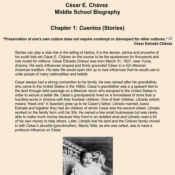 California Department of Education: Cesar E. Chavez Middle School Biography Primary California Department of Education: Cesar E. Chavez Middle School Biography Primary