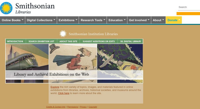 Smithsonian Libraries: Library & Archival Exhibitions on the Web Website Smithsonian Libraries: Library & Archival Exhibitions on the Web Website