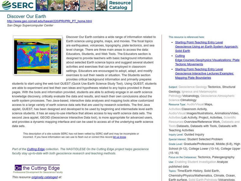 Serc: Discover Our Earth Website Serc: Discover Our Earth Website