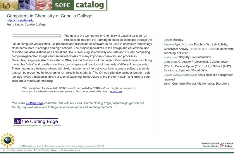 Serc: Computers in Chemistry at Cabrillo College Lesson Plan Serc: Computers in Chemistry at Cabrillo College Lesson Plan