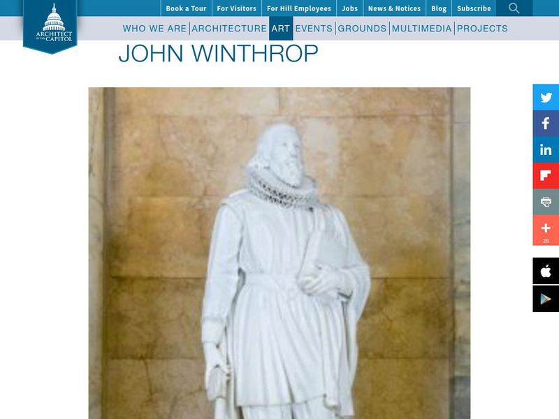 Architect of the Capitol: John Winthrop Website Architect of the Capitol: John Winthrop Website