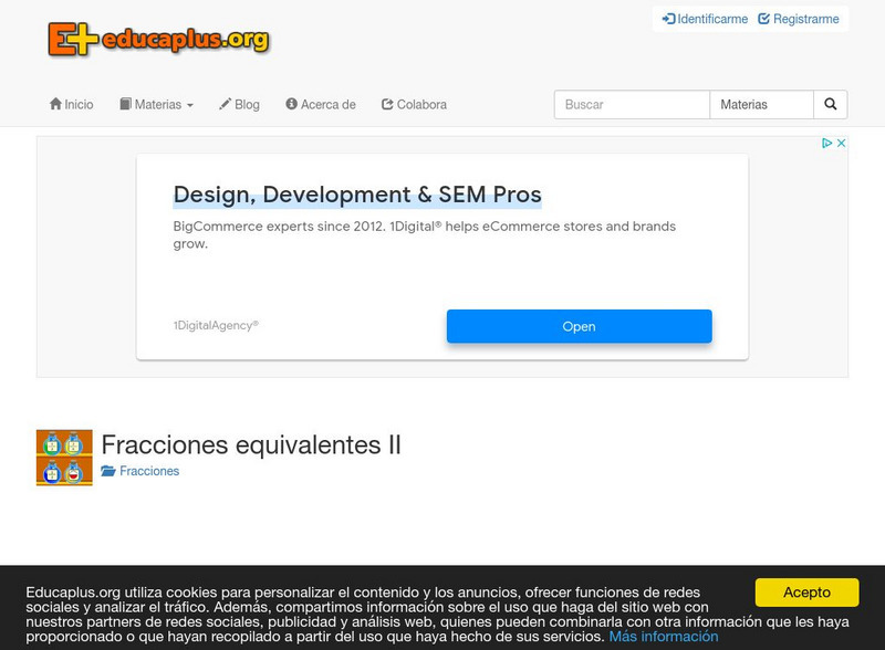 Educaplus: Fracciones Equivalentes Ii Interactive Educaplus: Fracciones Equivalentes Ii Interactive