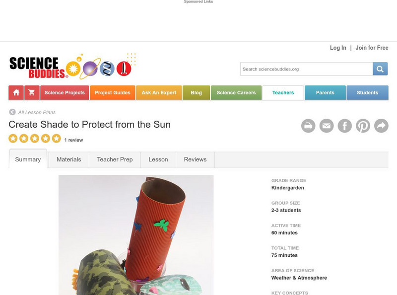 Science Buddies: Create Shade to Protect From the Sun Lesson Plan Science Buddies: Create Shade to Protect From the Sun Lesson Plan