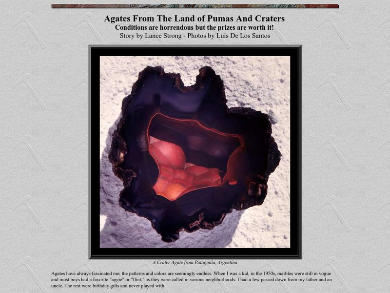 Bob's Rock Shop: Rock & Gem: Agates From the Land of Pumas and Craters Article Bob's Rock Shop: Rock & Gem: Agates From the Land of Pumas and Craters Article