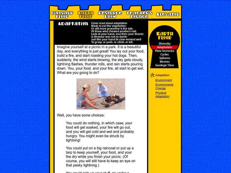 Center for Educational Technologies: Earth Floor Adaptation Handout