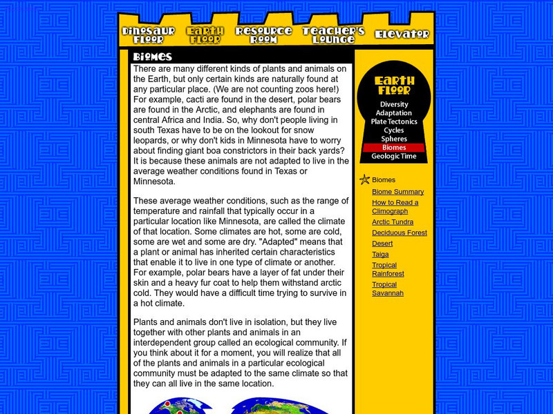 Center for Educational Technologies: Earth Floor Biomes Handout Center for Educational Technologies: Earth Floor Biomes Handout