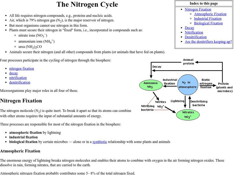 Kimball's Biology Pages: The Nitrogen Cycle eBook Kimball's Biology Pages: The Nitrogen Cycle eBook