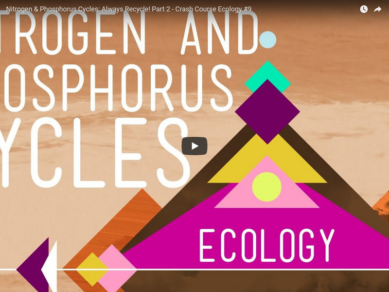 Crash Course Ecology #9: Nitrogen & Phosphorus Cycles: Always Recycle Part 2 Instructional Video Crash Course Ecology #9: Nitrogen & Phosphorus Cycles: Always Recycle Part 2 Instructional Video