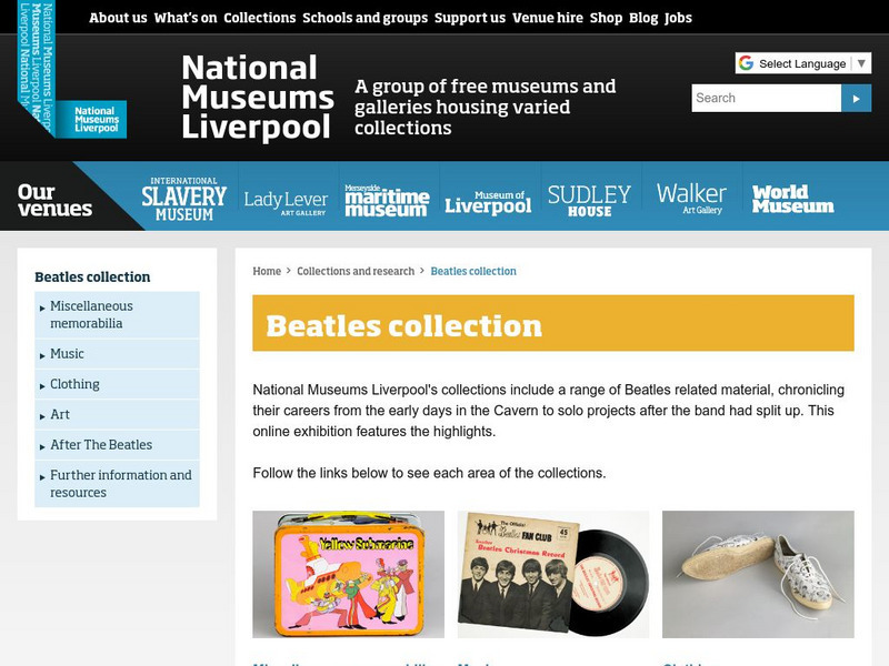 National Museums Liverpool: Beatles Online Exhibition Website National Museums Liverpool: Beatles Online Exhibition Website